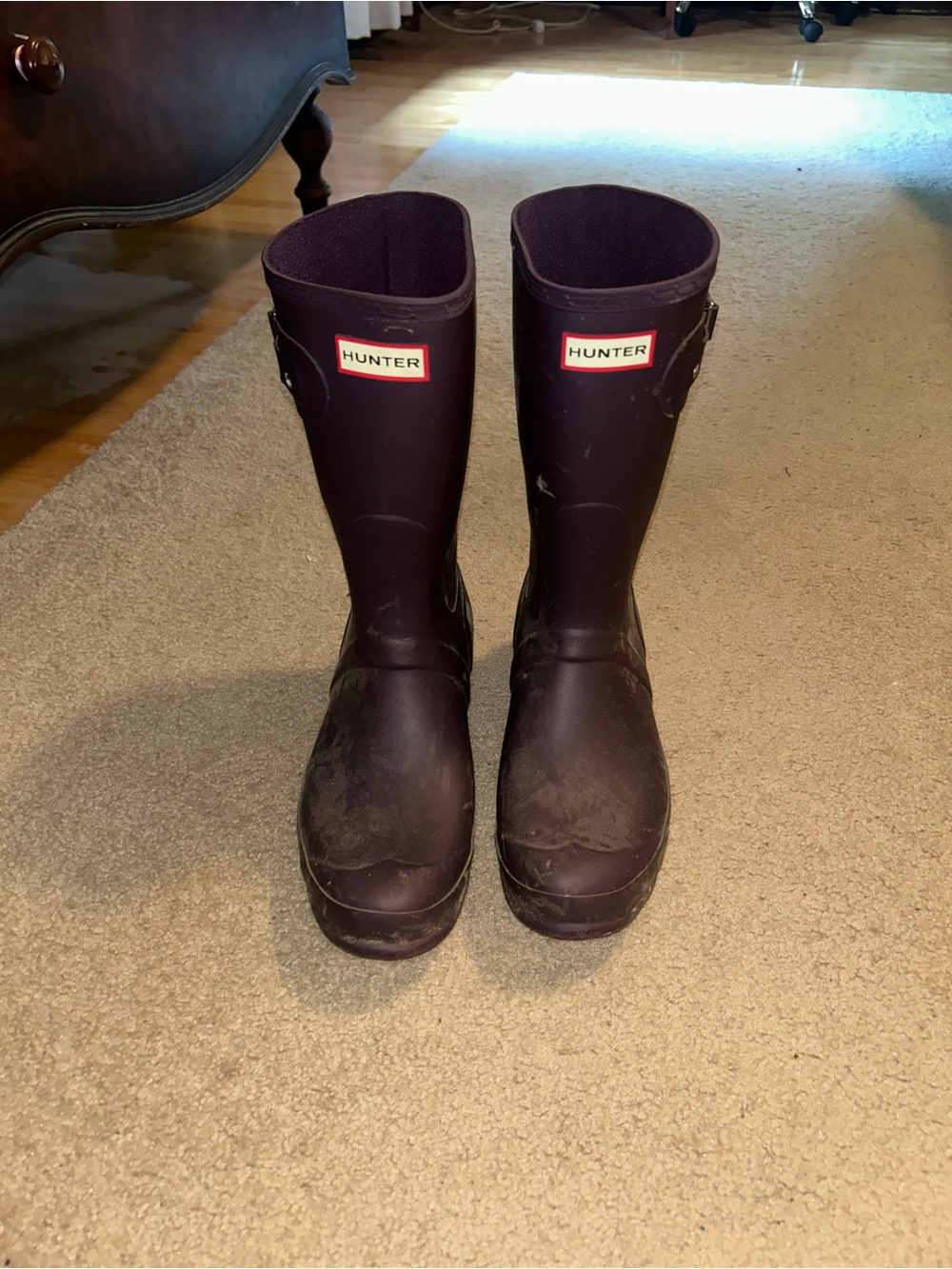 Hunter Women’s Tall Rain Boots in Plum